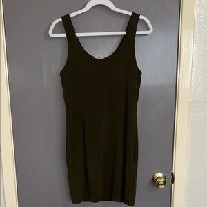 Forever 21 Olive Green Tank Mini Dress Large